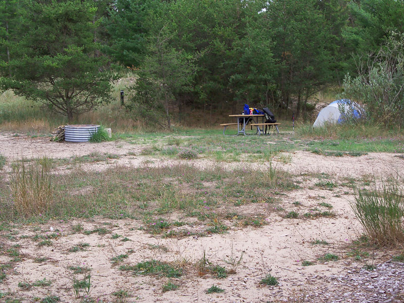 site a at the jack pine campgrounds